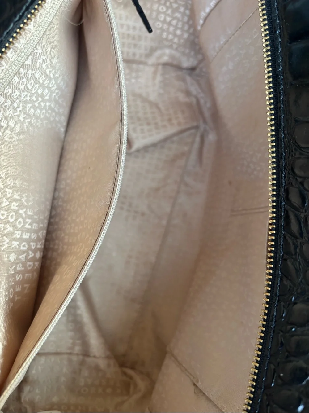 kate spade Black Croc-Embossed Tote